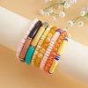 8Pcs 6 Style Synthetic Imperial Jasper & GLass Beaded Stretch Bracelets Set BJEW-SW00086-02-4
