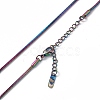 Ion Plating(IP) 304 Stainless Steel Round Snake Chain Necklace for Men Women NJEW-K245-012E-2