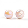 Electroplate Pearlized Glass Pearl Beads EGLA-T021-14B-10-2