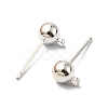 Brass Ball Post Ear Studs KK-YW0001-11S-2