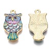 Rack Plating Alloy Enamel Pendants LS-ENAM-N055-176C-1