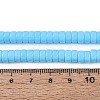 Opaque Solid Color Glass Beads Strands GLAA-N026-3x6mm-15-4