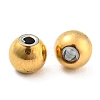 Ion Plating(IP) 304 Stainless Steel Spacer Beads STAS-L187-4mm-09G-2