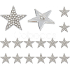 16Pcs Alloy Rhinestone Buttons BUTT-FH0001-031B-1
