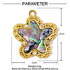 304 Stainless Steel Paua Shell Pendants STAS-OY002-24G-2
