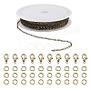 DIY 3m Brass Cable Chain Jewelry Making Kit DIY-YW0005-75AB-1