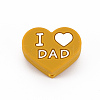 Mother's Day Father's Day Food Grade Eco-Friendly Silicone Focal Beads SIL-N002-10C-1