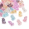 40Pcs 8 Colors Transparent Acrylic Pendants MACR-FP0001-14-1
