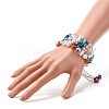 4Pcs Mixed Gemstone Chip Beaded Bracelets Set for Girl Women BJEW-TA00019-3