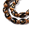 Natural Tibetan Agate 3-Eye Beads Strands G-T138-195C-3