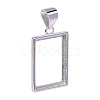 1Pc 925 Sterling Silver Pendant Cabochon Settings STER-BC0002-77A-1