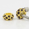 Alloy Rhinestone European Beads CPDL-H011-2