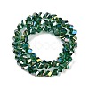 Electroplate Transparent Glass Beads Strands EGLA-B011-02A-AB03-2