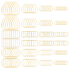 200Pcs 12 Styles Brass Linking Rings KK-ME0002-89-1