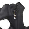 Shell Pearl Bead Teardrop Dangle Earrings EJEW-JE06646-3