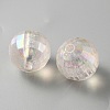 UV Plating Rainbow Iridescent Acrylic Beads OACR-TAC0004-02C-2