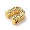 Brass Micro Pave Clear Cubic Zirconia Charms ZIRC-C009-01G-U-2