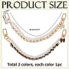2Pcs ABS Plastic Imitation Pearl Bag Handles HJEW-HS00093-2