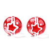 Transparent Glass with Enamel Beads LAMP-T011-21B-2