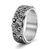 Rotatable Tainless Steel Finger Ring PW-WG99EDB-07-1