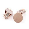 304 Stainless Steel Clip-on Earring Setting STAS-L244-49RG-4