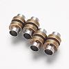 304 Stainless Steel Magnetic Clasps with Glue-in Ends STAS-F124-02-2
