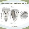 10Pcs 304 Stainless Steel Snap on Bails STAS-BBC0002-79-2