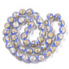 Handmade Gold Sand Lampwork Bead Strands FOIL-T003-01B-2