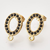 304 Stainless Steel Stud Earring Findings STAS-T052-03G-2