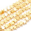 Electroplate Non-magnetic Synthetic Hematite Beads Strands G-L485-15D-G-1