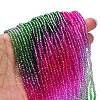 Transparent Painted Glass Beads Strands X1-DGLA-A034-T2mm-A06-2