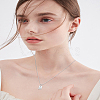 1Pc Stainless Steel Letter Rectangle Pendant Necklaces NJEW-LP0001-34B-P-4