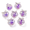 UV Plating Rainbow Iridescent Acrylic Beads OACR-F004-02E-1