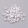Acrylic Horizontal Hole Letter Beads X-PL37C9070-C-1