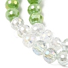 Electroplate Glass Beads Strands EGLA-D300-06-6mm-24-4