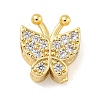 Brass Micro Pave Clear Cubic Zirconia Beads KK-Z072-11G-02-1