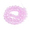 Transparent Crackle Glass Beads Strands GLAA-N053-10mm-08-2