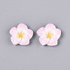 Plumeria Flower Opaque Resin Cabochons CRES-T025-30C-02-2
