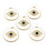 Real 18K Gold Plated Brass Micro Pave Cubic Zirconia Pendants ZIRC-L100-084G-2