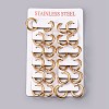 Ion Plating(IP) 304 Stainless Steel Huggie Hoop Earrings EJEW-O087-06B-3