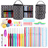 DIY Knitting Kits with Storage Bags for Beginners Include Crochet Hooks WG60902-02-1