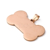 Ion Plating(IP) 304 Stainless Steel Pendants STAS-I140-07B-RG-2