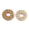 Handmade Reed Cane/Rattan Woven Linking Rings WOVE-T005-08A-2