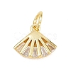 Brass Micro Pave Cubic Zirconia Pendants KK-D258-09G-01-1
