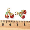 Brass Enamel Pendants KK-R229-07G-05-3