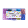 Spray Painted Transparent Crackle Glass Beads Strands CCG-X0002-6mm-B-4