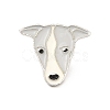 Dog Enamel Pin with Brass Butterfly Clutches JEWB-A006-05B-1