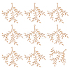 8Pcs Brass Leaf Pendants KK-CA0002-79-1