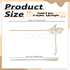 2Pcs 2 Styles Alloy Hair Sticks OHAR-LP0004-04-2