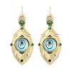 Rack Plating Brass Micro Pave Clear Cubic Zirconia Stud Earrings for Women EJEW-M260-23G-03-1